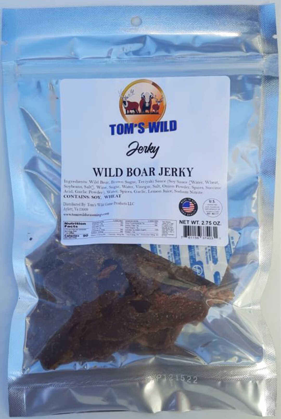 Wild Boar Jerky Wild Hog Jerky Tom's Wild Game Products Etsy