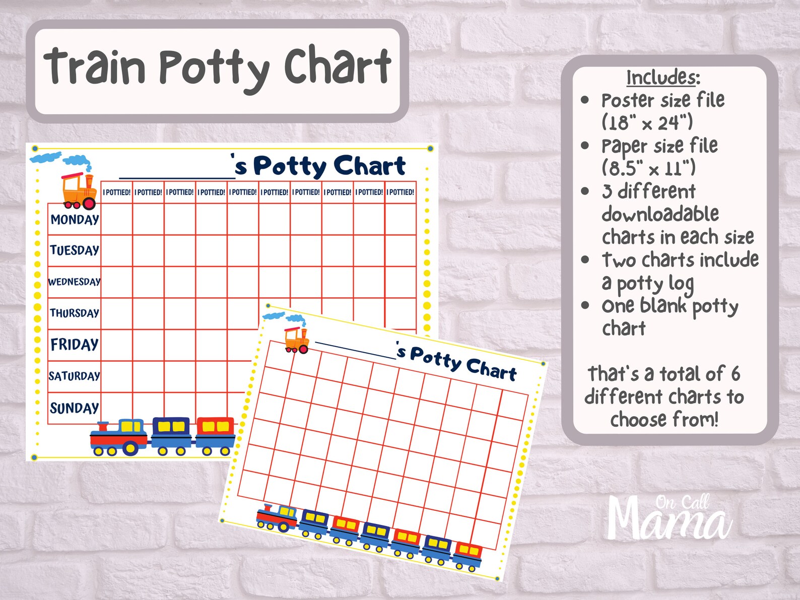 Printable Train Potty Chart | Etsy