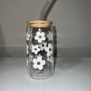 Daisy Glass Coffee Cup