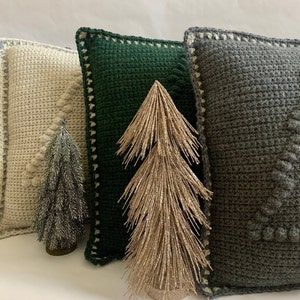 CROCHET PILLOW Crochet Pattern Tree Pillow Christmas Pillow Christmas Tree Pillow Lone Pine Tree Pillow Pattern PDF Pattern image 3