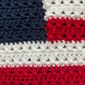 AMERICAN FLAG PILLOW Crochet Pillow Pattern Crochet Pattern Pdf Pattern American Flag Pillow Home Decor Pillow Flag image 3