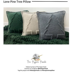 CROCHET PILLOW Crochet Pattern Tree Pillow Christmas Pillow Christmas Tree Pillow Lone Pine Tree Pillow Pattern PDF Pattern image 4