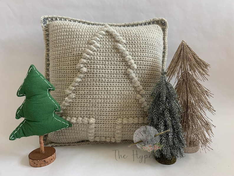 CROCHET PILLOW Crochet Pattern Tree Pillow Christmas Pillow Christmas Tree Pillow Lone Pine Tree Pillow Pattern PDF Pattern image 1