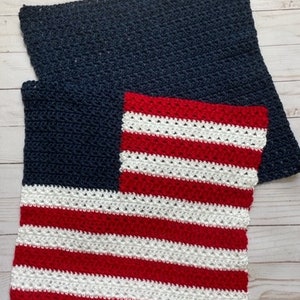 AMERICAN FLAG PILLOW Crochet Pillow Pattern Crochet Pattern Pdf Pattern American Flag Pillow Home Decor Pillow Flag image 4