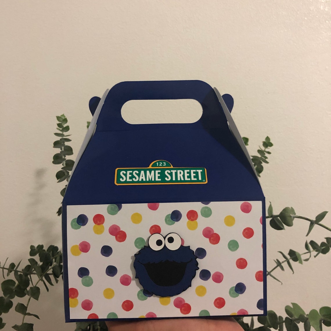 Cookie Monster Treat Boxes Cookie Monster Party Favor Etsy