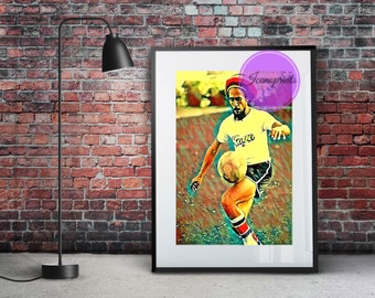 Bob Marley-kunst, Bob Marley gemonteerde print, Bob Marley ingelijste print, Bob Marley canvasprint, vintage kunst, muzieklegendes