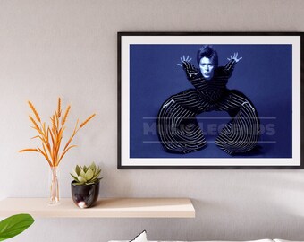 David Bowie print, David  Bowie Wall art, David Bowie poster print,.David Bowie vintage print gift,Musician,Pop culture, Ziggy Stardust
