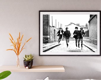 Impresión montada de The Beatles, impresión de reproducción de The Beatles, carteles de The Beatles, músicos, cultura pop