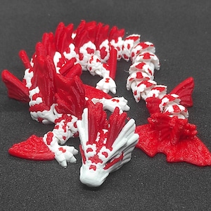 KOI Dragon 3D Printed | Flexible Fidget Toy | Articulated Koi Fish Dragon Figurine | Poseable Desk Decor | Fantasy Gift