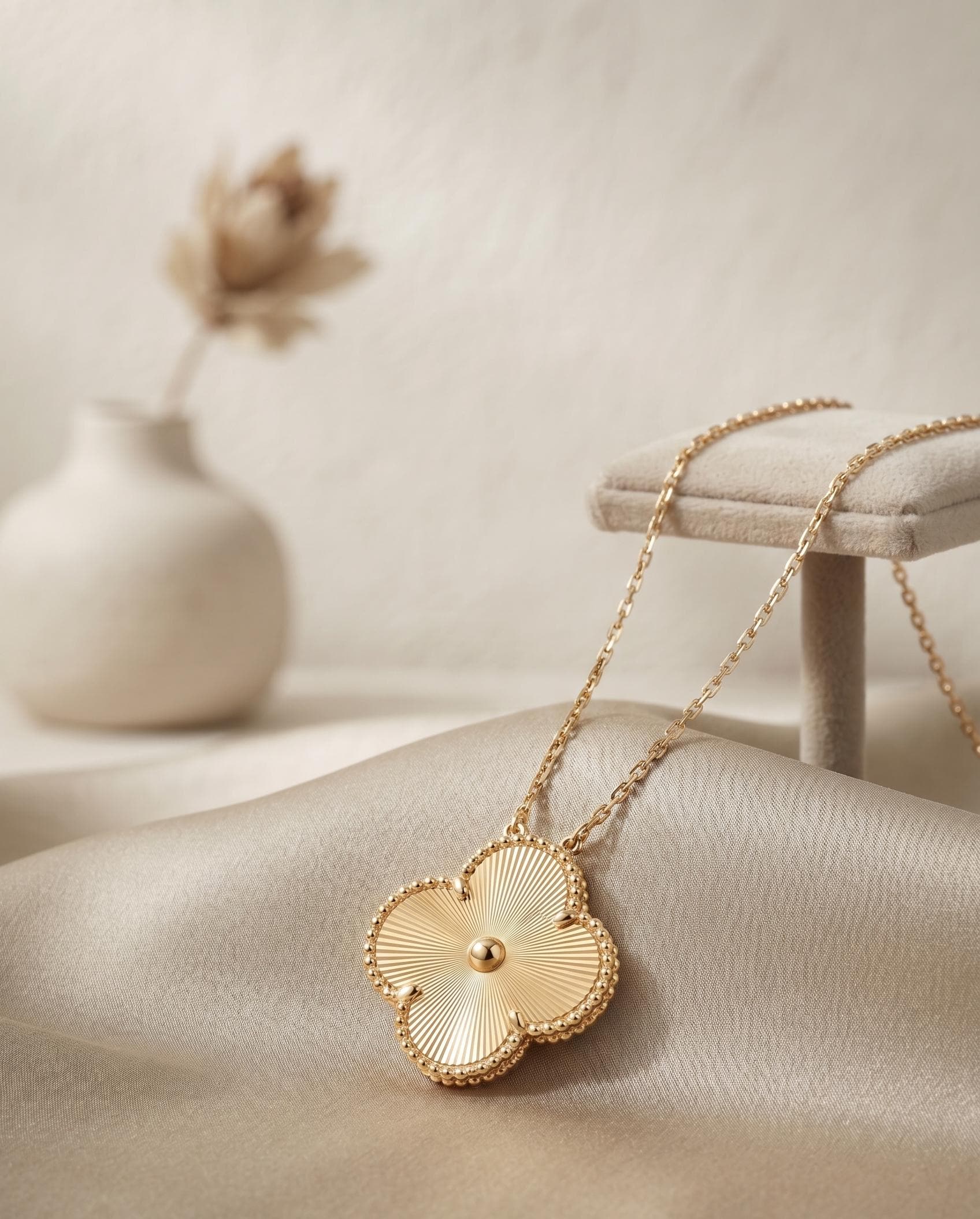 sterling silver van cleef necklace