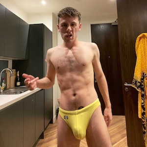Instagram Swimwear - Luxury Yellow Swimwear - Tan Swimwear - Black Swimwear - Gay Swimwear - Instagrammable Swim wear