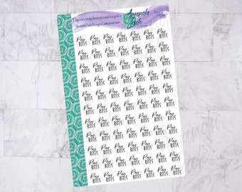 Pay Bills Mixed Script Stickers | Planner Stickers | Bullet Journal Stickers