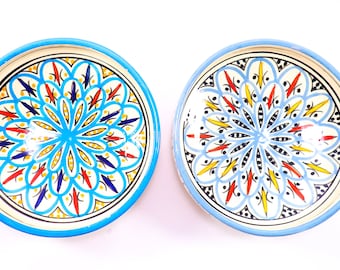 Handcrafted Moroccan Ceramic Serving Bowl: Colorful Pasta Salad Dish