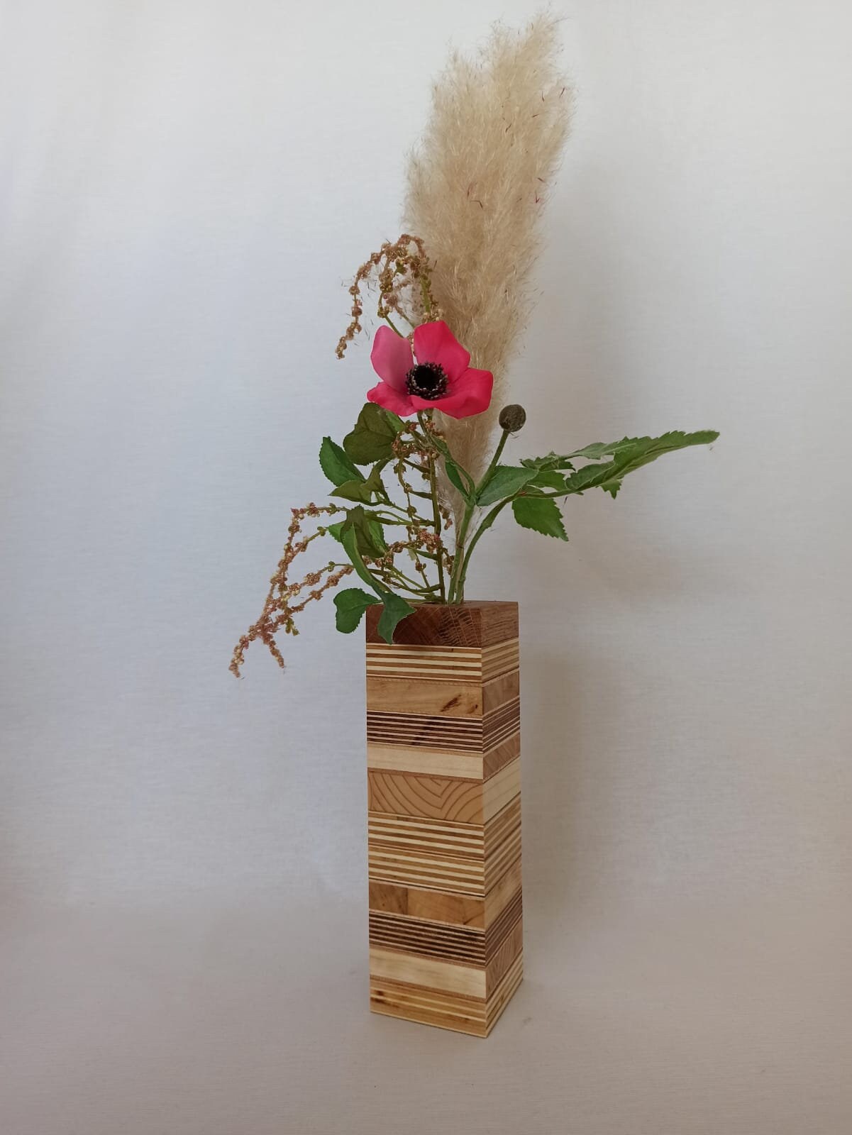 Vase Bois, Soliflore Bois et Bougeoir Bois