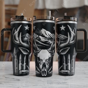 40oz Tumbler Wrap, Hunting Tumbler Laser Design, Tumbler Laser Engraved Svg, Tumbler Designs