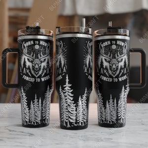 40oz Tumbler Wrap, Hunting Tumbler Laser Design, Tumbler Laser Engraved Svg, Tumbler Designs