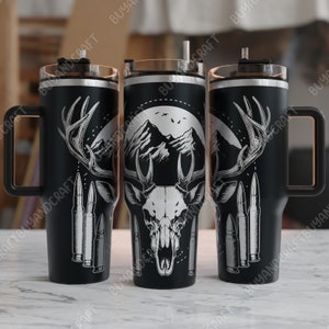 40oz Tumbler Wrap, Hunting Tumbler Laser Design, Tumbler Laser Engraved Svg, Tumbler Designs