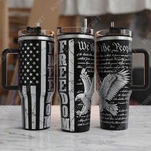 40oz Tumbler Wrap, Patriotyczny, My, Ludzie, Tumbler Laser Design, Tumbler Laser Engraved Svg, Tumbler Designs