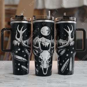 40oz Tumbler Wrap, Hunting Tumbler Laser Design, Tumbler Laser Engraved Svg, Tumbler Designs