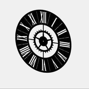 Wall Clock digital lasercut  .dxf .svg file
