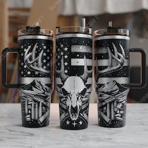 40oz Tumbler Wrap, Hunting Tumbler Laser Design, Tumbler Laser Engraved Svg, Tumbler Designs