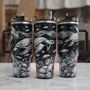 40oz Tumbler Wrap, Oceans Tumbler Laser Design, Tumbler Laser Engraved Svg, Tumbler Designs