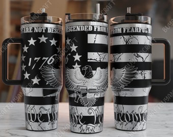 Envoltura de vaso de 40 oz, Patriótico, Nosotros, la gente, Diseño láser de vaso, Svg grabado con láser de vaso, Diseños de vaso