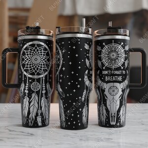 40oz Tumbler Wrap, Breathe Tumbler Laser Design, Tumbler Laser Engraved Svg, Tumbler Designs