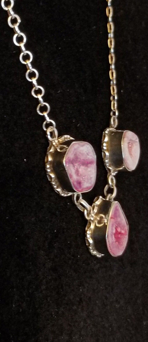 Pretty In Pink Geode Necklace - image 3