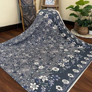 2.6 yd Indonesian Handprinted Batik Cotton Fabric Dressmaking, Ethnic Sarong Wrap Skirt Lungi, Drapery Upholstery Tapestry Textile Wall Art