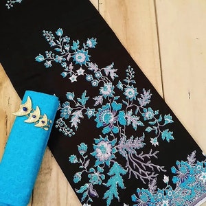 2.3 yd Indonesian Handprinted Batik Cotton Fabric, Sarong Wrap Skirt Lungi, Dressmaking, Drapery Upholstery, Flower Motif Patterned Textiles