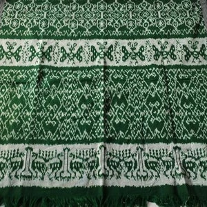 2.6 yd Indonesian handwoven ikat fabric, ethnic hand dyed dressmaking fabric, 100% cotton throw blanket couch, sarong, bedspread, upholstery