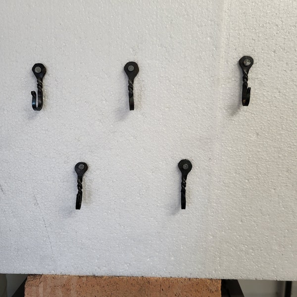 Horseshoe nail J hooks hand made