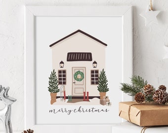 Christmas Printable Wall Art, Christmas home deco Print, Modern Christmas Decor, Christmas Wall Art, Home sweet home, DIGITAL DOWNLOAD