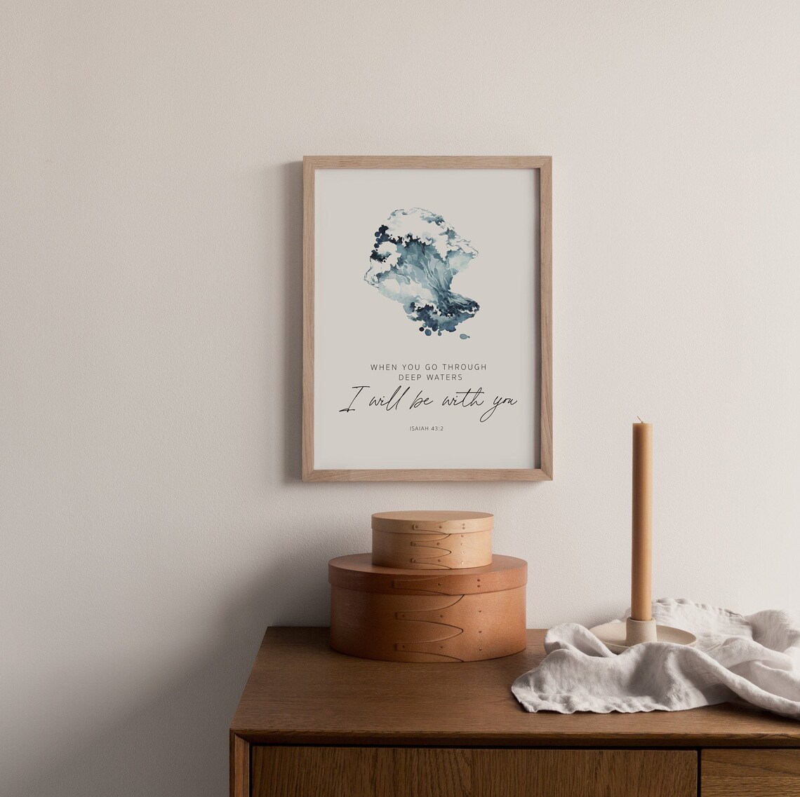 Isaiah 43: 2 Print Printable Bible Verse Wall Art Scripture | Etsy
