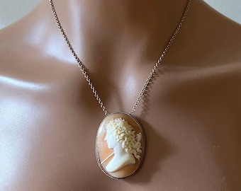 Rare Victorian Gold Marianne Libertas Cameo Necklace