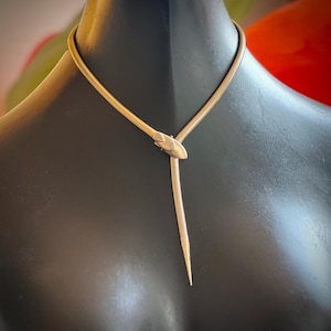 Vintage Snake Head Gold Plated Chain Necklace