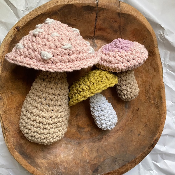 Mushroom plushies , mushroom plush Crochet Mushroom Handmade