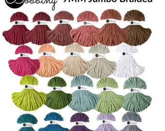 9mm Jumbo Cotton Cord: 108 Yards Macrame Chunky Yarn Assorted Colors