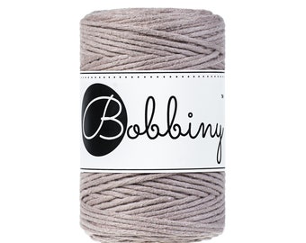 1.5 MM Pearl Single Strand Macrame Cord/ Bobbiny Baby/108 yards Single Twist Macramé String Cotton Cord Twisted Macramé  Jewelry String