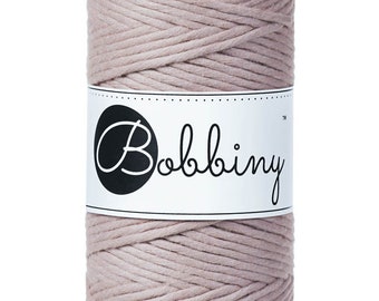 3mm Pearl Single Strand Macrame Cord/ Bobbiny /Macrame Cord/ Soft Macrame Rope/ Fiber Art Rope 108 Yards/ Recycled