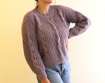 Modèle PDF de pull au crochet (anglais + espagnol) - Rio Sweater