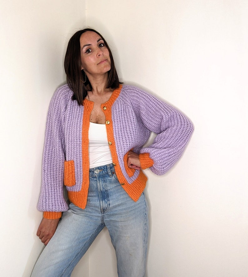 Crochet Cardigan Pattern PDF English Español Dona Cardi image 1