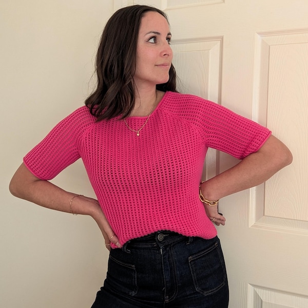 Crochet Tee Pattern PDF (English + Español) - Alma Tee