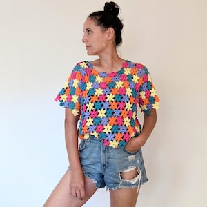 Crochet Tee Pattern PDF (English + Español) - Flora Tee