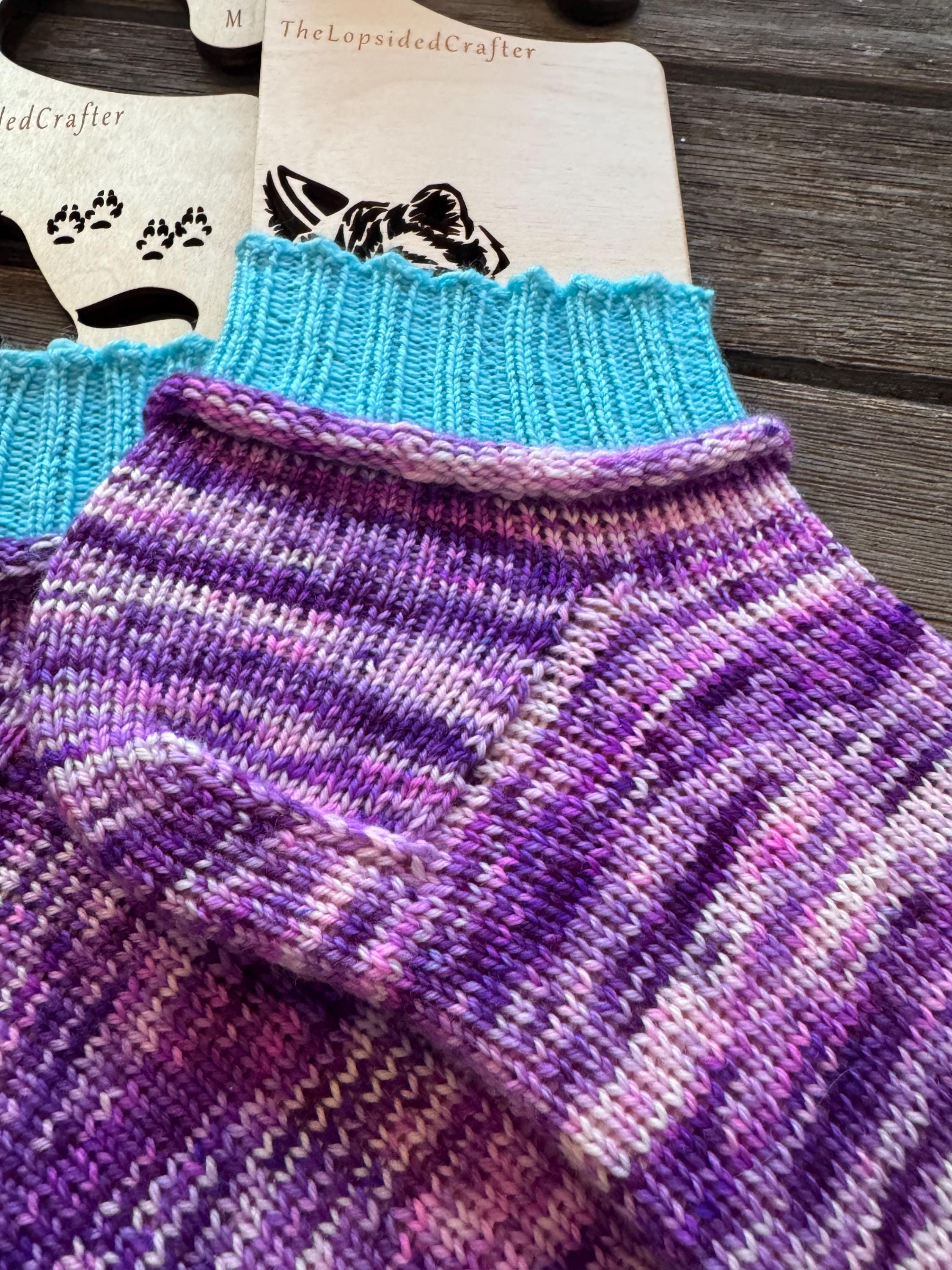 Loom Knit Sock Pattern Cuff Down Heel Flap Gusset (PDF Pattern, Child ...