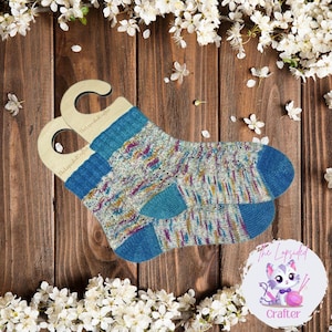 Loom Knit Sock Pattern l Toe Up l  Waterfall Socks l  PDF Download  l  Videos Included
