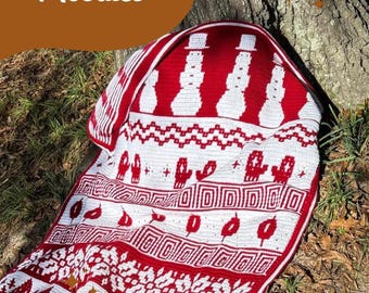Winter Mosaics Overlay Mosaic Crochet PATTERN Only .English in US Terms