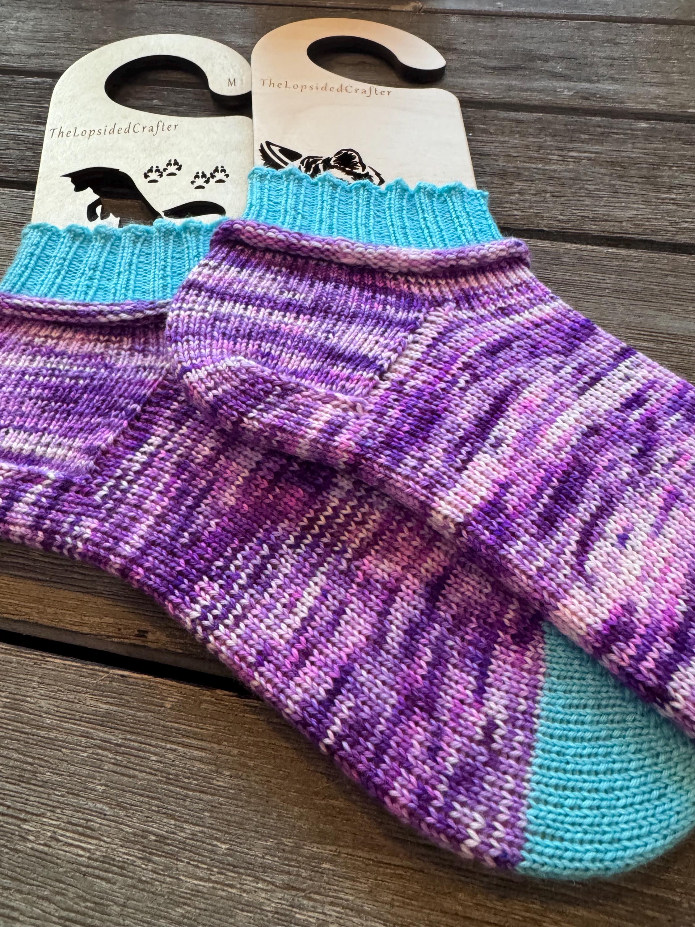 Loom Knit Sock Pattern Cuff Down Heel Flap Gusset (PDF Pattern, Child ...