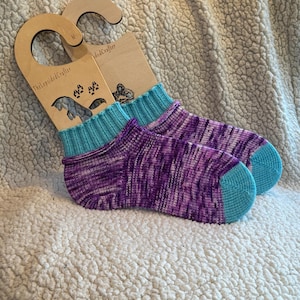 Loom Knit Sock Pattern Cuff Down Heel Flap Gusset (PDF Pattern, Child Sizes